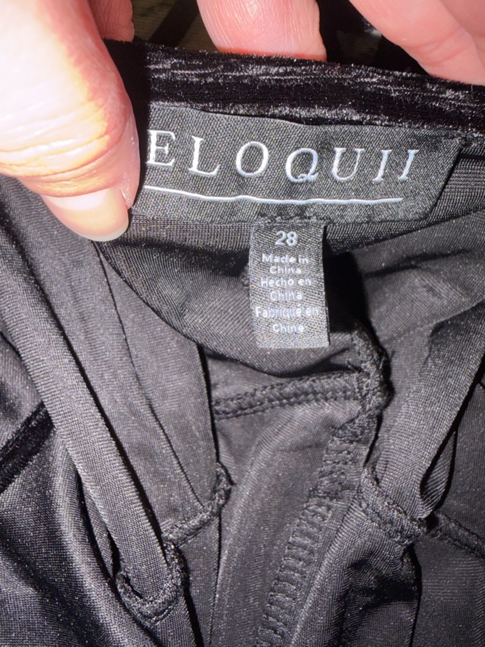 ELOQUII Black Velvet Halter Midi Dress Whimsygoth - Picture 7 of 8